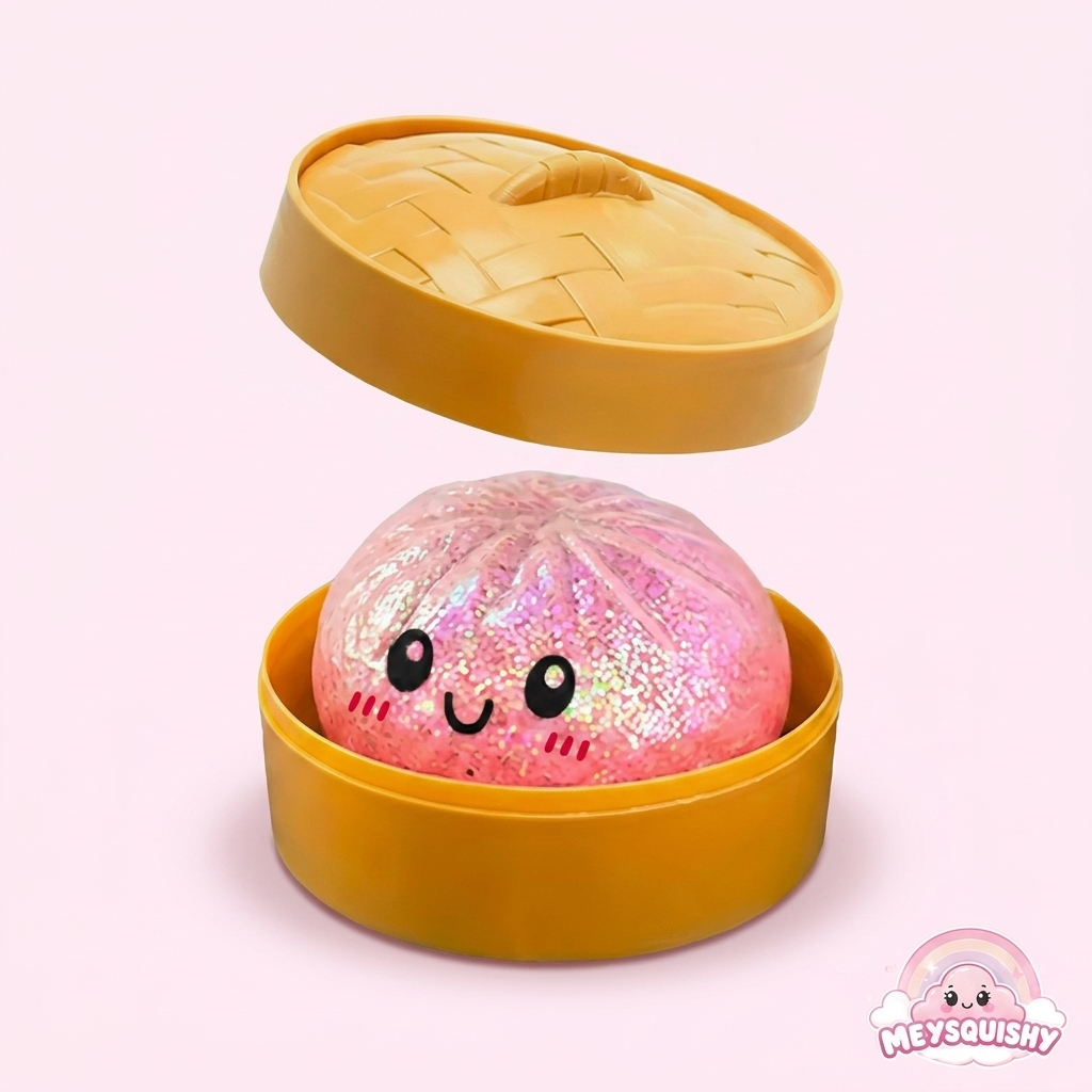 Dumpling Scintillant Kawaii MEYSQUISHY - Rose (shooting pro)