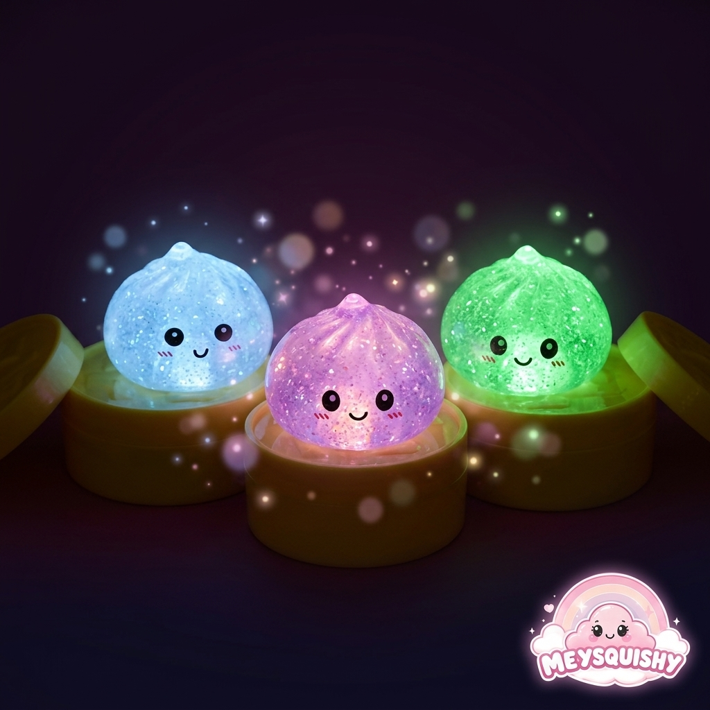Squishy Dumpling Lumineux MEYSQUISHY - effet glow dans le noir
