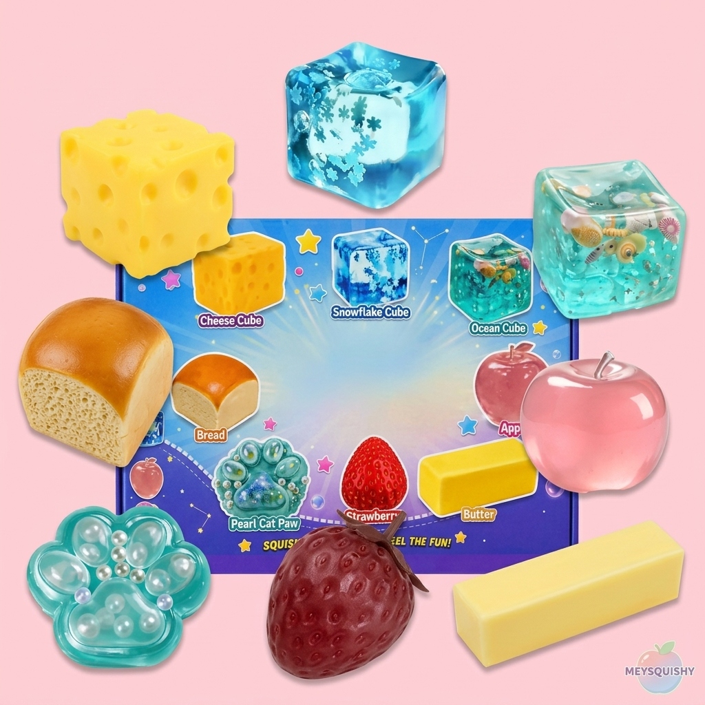 Squishy Fun Box MEYSQUISHY - 8 squishies détaillés